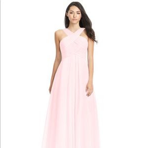 Azazie Kaleigh bridesmaid dress in blushing pink